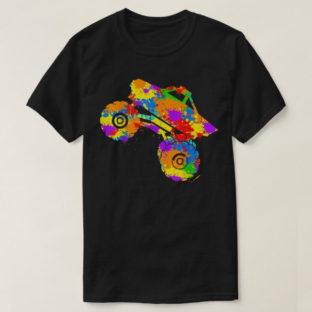 Monster Truck Boys Kids  T Shirt (Design framsida)