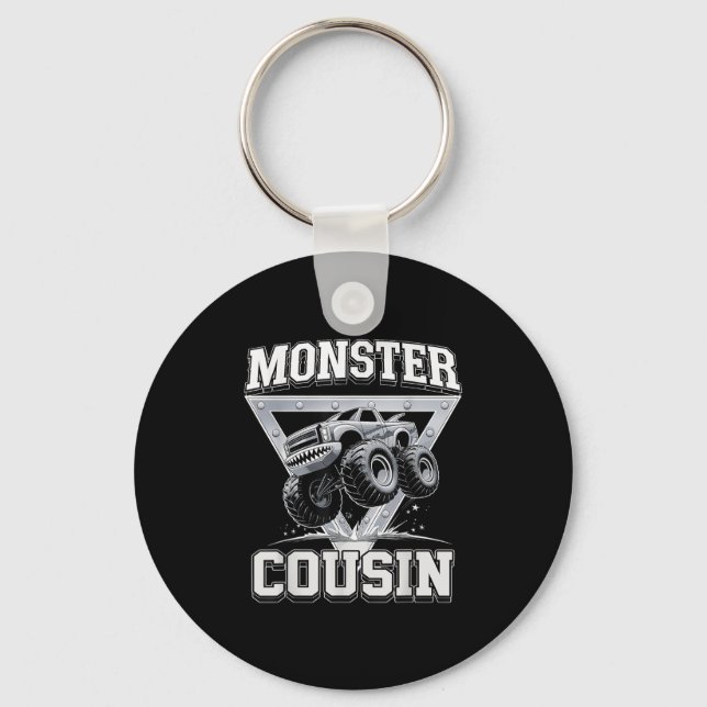 Monster Truck Cousin Fathers Day Monster Truck Are Nyckelring (Framsida)