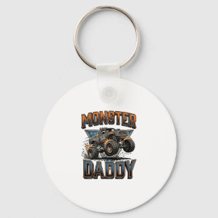 Monster Truck Daddy Vintage Gravyr T-Shirt Design Nyckelring