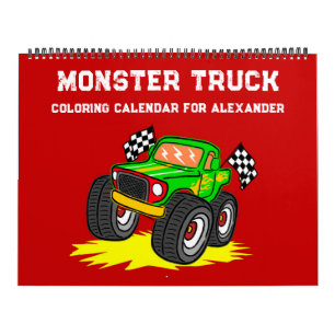 Monster Truck Färgläggningskalender Kalender