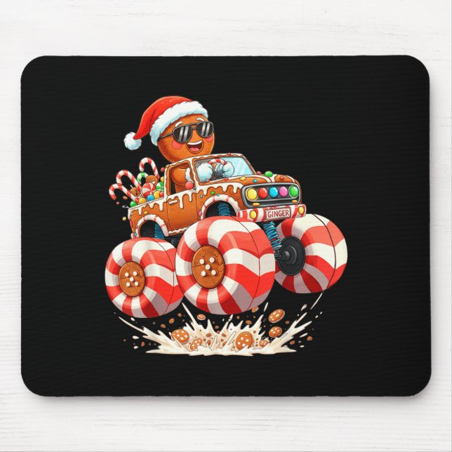 Monster Truck Gingerbread Man Christmas  Musmatta (Framsidan)