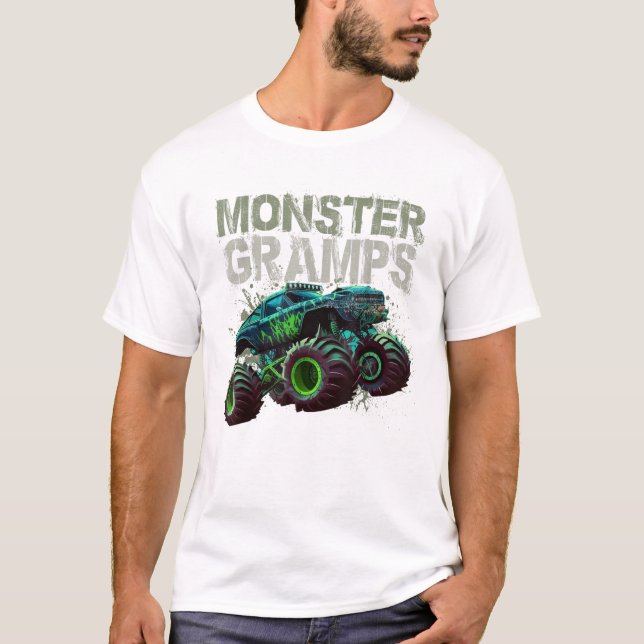 Monster Truck Gramps Family T Shirt (Framsida)