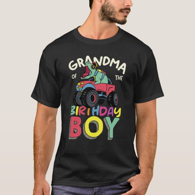Monster Truck Grandma of The Birthday Boy T Shirt (Framsida)