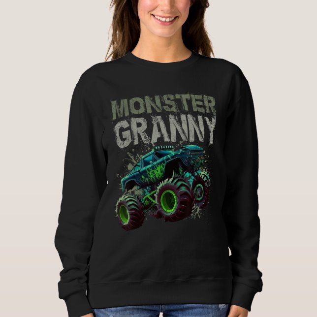 Monster Truck Granny Family Matching Monster Truck T Shirt (Framsida)