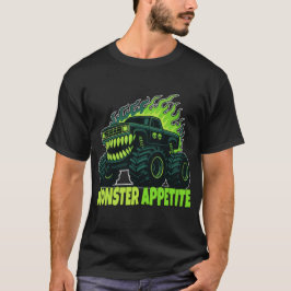 Monster Truck Horror Flame - Aggressivt monster T Shirt