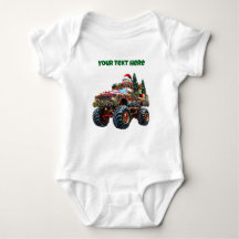 Monster Truck Jul – Redigerbar babybodysuit