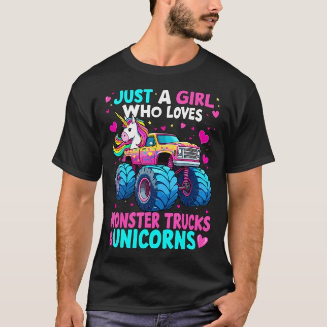 Monster Truck Just A Girl Who Loves Monster Trucks T Shirt (Framsida)