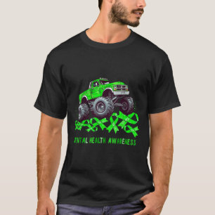 Monster Truck Kör Över Band Mental Hälsa Medvetenh T Shirt