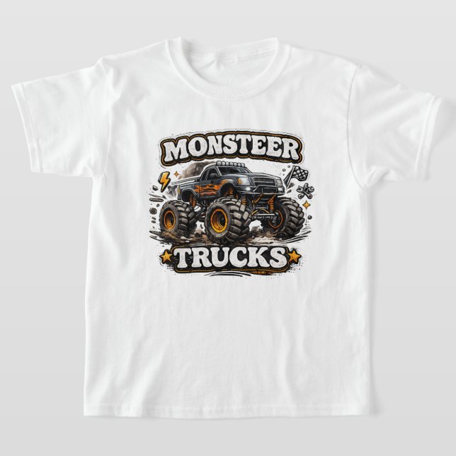 Monster Truck Kraft Barn T-Shirt (Laydown)