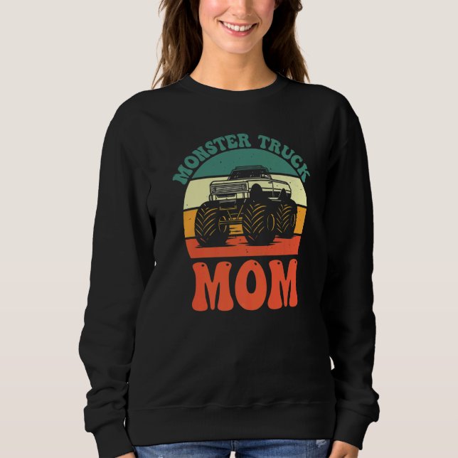 Monster Truck MOM Retro Monster Truck Mother's Day T Shirt (Framsida)