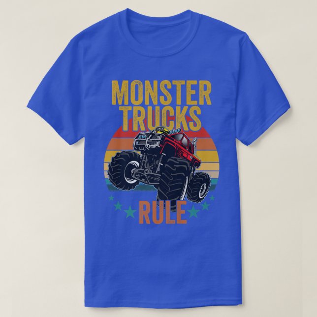 Monster Truck Monster Trucks Rule  T Shirt (Design framsida)