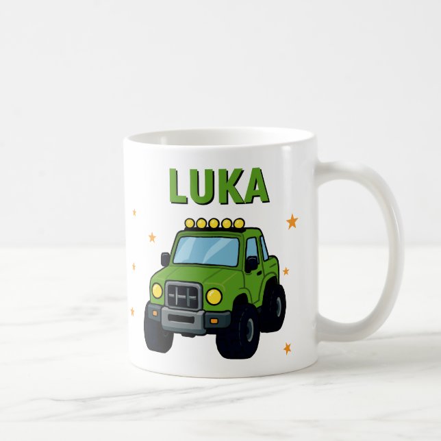 Monster Truck Namn Ålder Födelsedag  Kaffemugg (Höger)