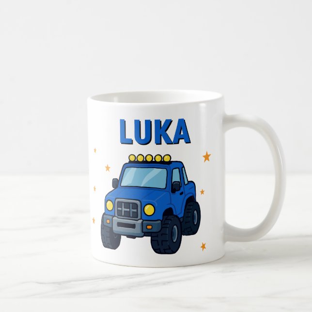 Monster Truck Namn Ålder Födelsedag  Kaffemugg (Höger)
