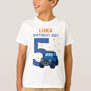 Monster Truck Namn Ålder Födelsedag Pojke T Shirt