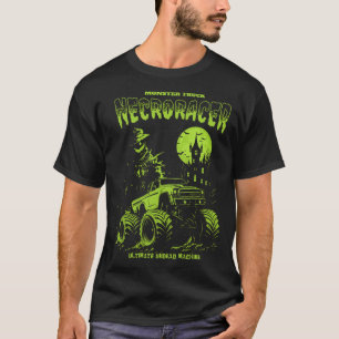 Monster Truck Nekro Racerkostym Halloween-skräck T Shirt