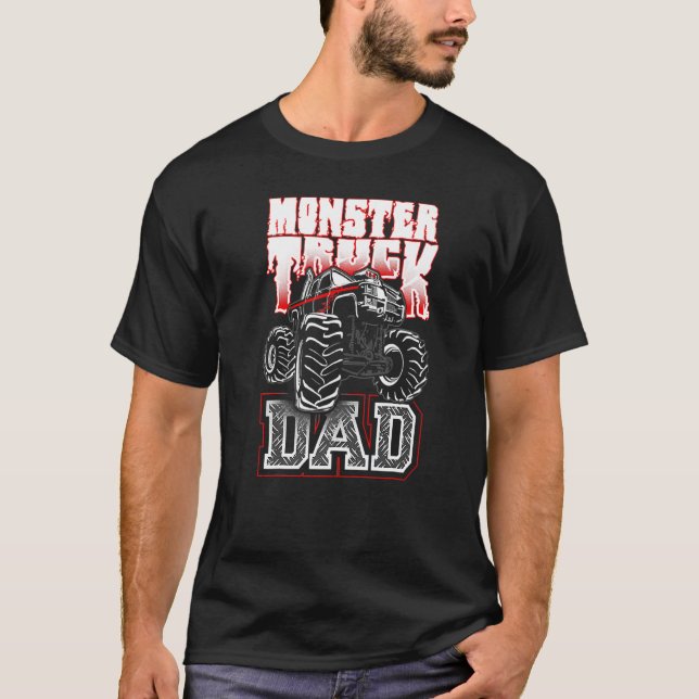Monster Truck Pappa i Rött T Shirt (Framsida)