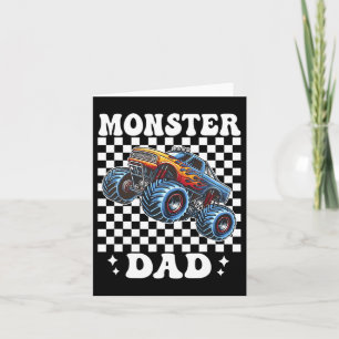 Monster Truck Pappa Monster Truck Är Min Jam Lastb Kort