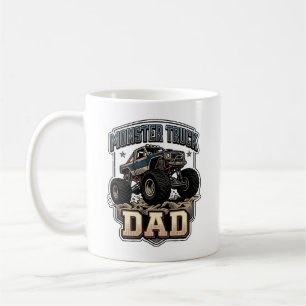 Monster Truck Pappa Vintage Vector T-Shirt Design_ Kaffemugg