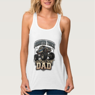 Monster Truck Pappa Vintage Vector T-Shirt Design_ Linne Med Racerback