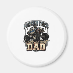 Monster Truck Pappa Vintage Vector T-Shirt Design_ Magnet