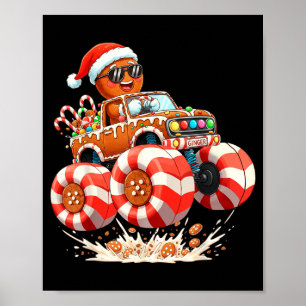Monster Truck Pepparkaksgubbe Jul Poster