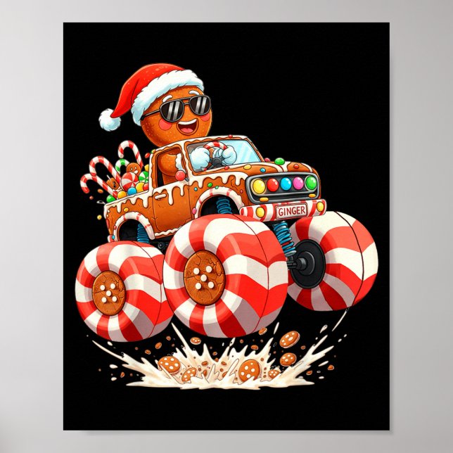 Monster Truck Pepparkaksgubbe Jul  Poster (Framsidan)
