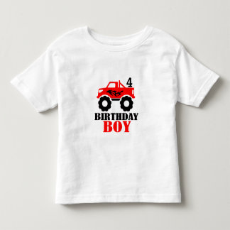 Monster Truck Pojkar Ålder Födelsedag T Shirt