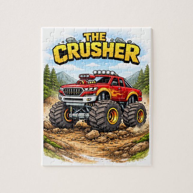 Monster Truck Pussel för Barn (Vertikal)