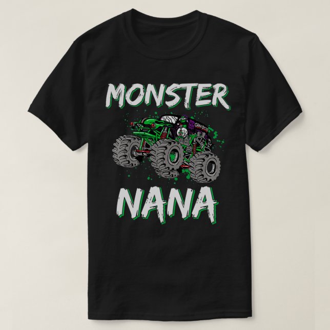 Monster Truck Rally Racing Nana Trucker Driver Mo T Shirt (Design framsida)