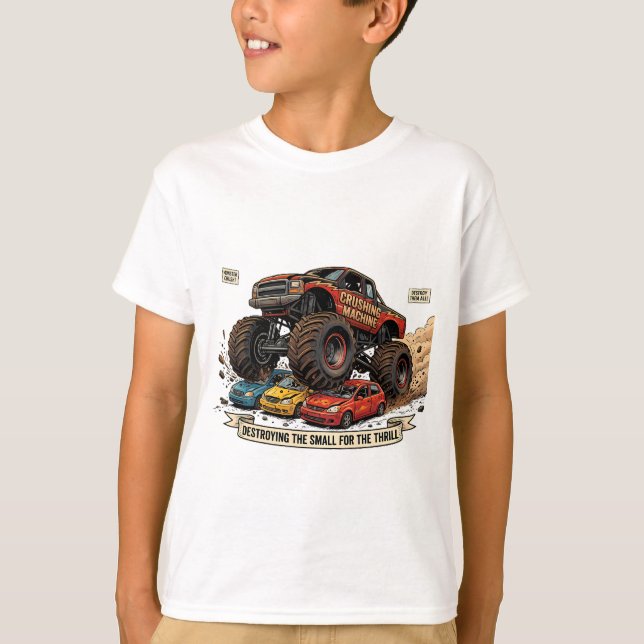 Monster Truck reservdäck T-shirt för barn  (Framsida)
