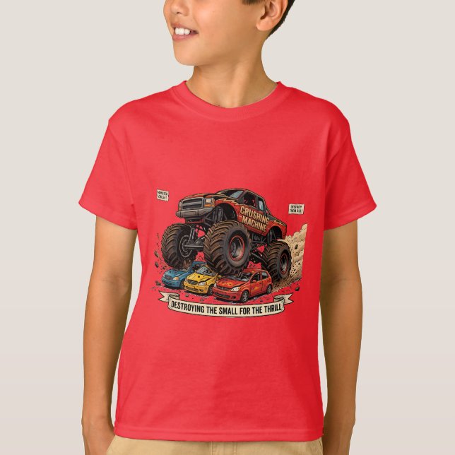 Monster Truck reservdäck T-shirt för barn  (Framsida)