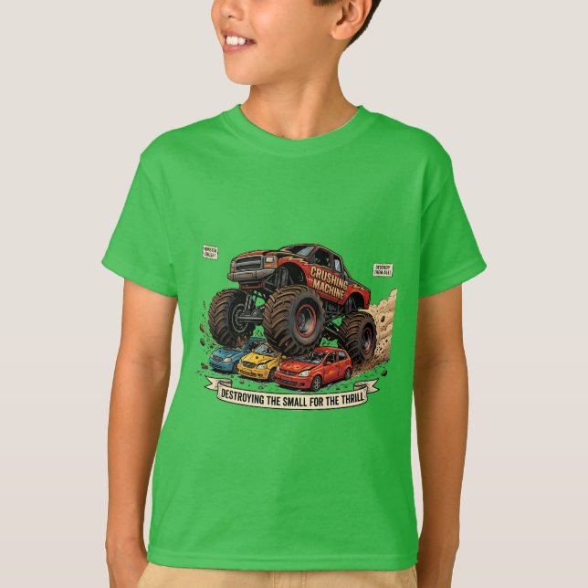 Monster Truck reservdäck T-shirt för barn  (Framsida)