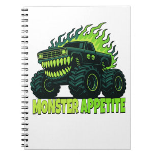 Monster Truck Skräck Flamma Anteckningsbok