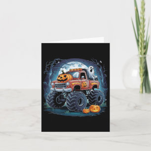 Monster-truck Spökpumpa Kuslig Säsong Hallowee Kort