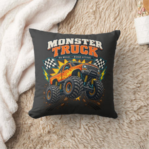 Monster Truck Stora Hjul Större Attityd Fans Kudde