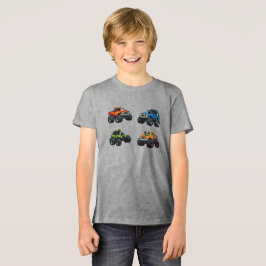 Monster Truck T-Shirt för barn med anpassat namn