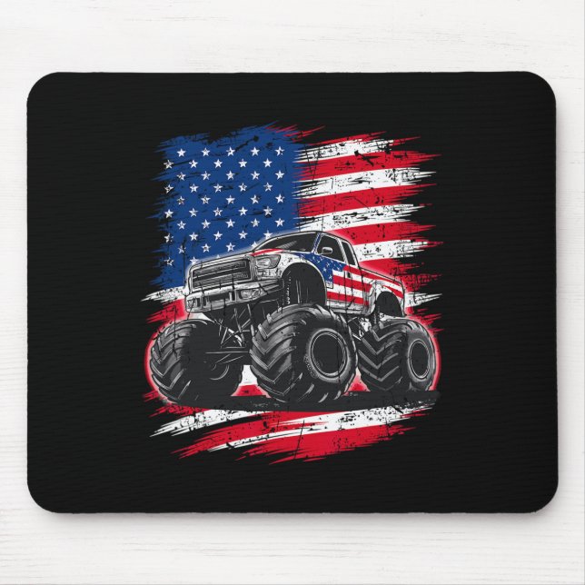Monster Truck Usa Flag American For Women Girls Ki Musmatta (Framsidan)