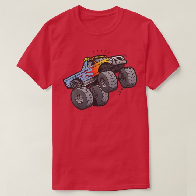 MONSTER TRUCK Wheelie Mono  T Shirt (Design framsida)