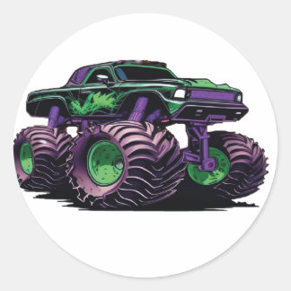 Monster Trucks Are Jam Kids My Truck Lover  Runt Klistermärke