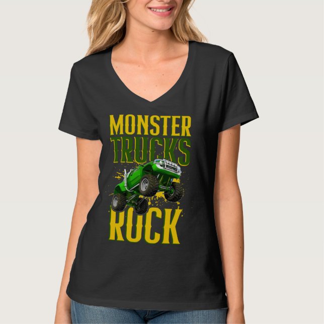 Monster Trucks Are My Jam Monster Trucks  2 T Shirt (Framsida)