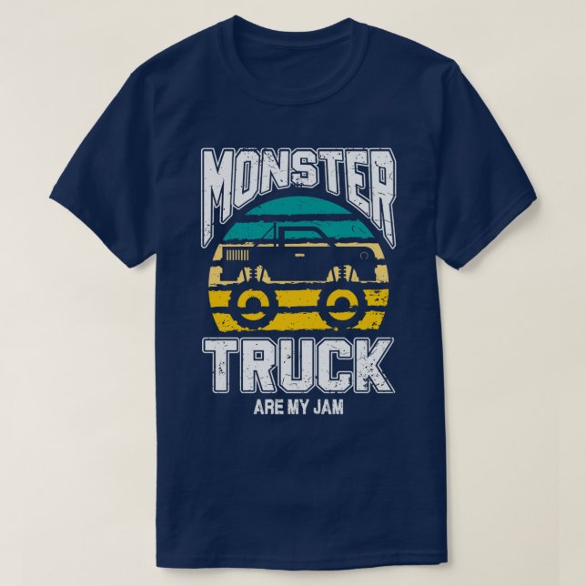 monster trucks are my jam toddler monster jam mons t shirt (Design framsida)