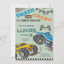 Monster Trucks Födelsedagsfest för småpojkar