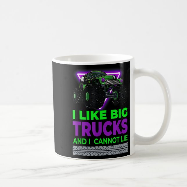 Monster Trucks - I Like Big Trucks And I Cannot Li Kaffemugg (Höger)