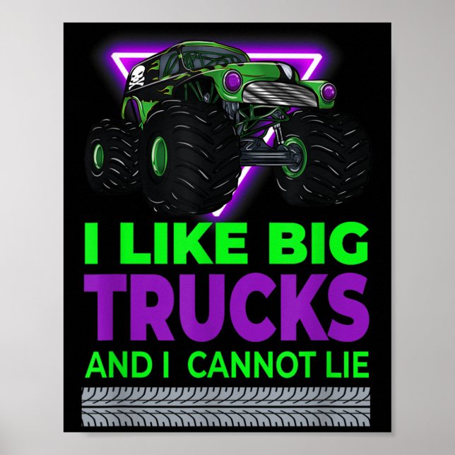 Monster Trucks - I Like Big Trucks And I Cannot Li Poster (Framsidan)
