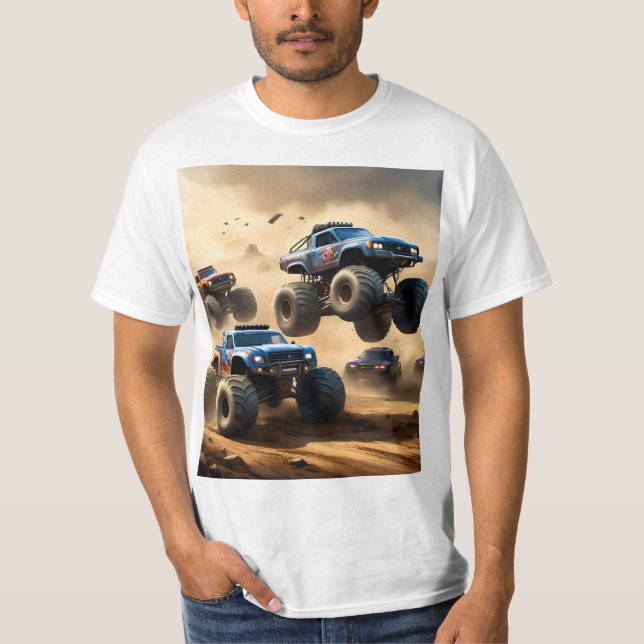 Monster Trucks Kaos,  T Shirt (Framsida)