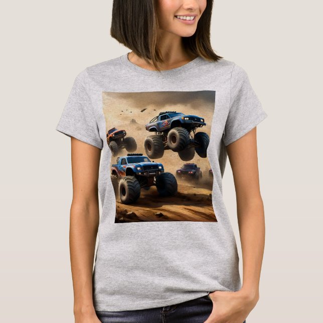 Monster Trucks Kaos,  T Shirt (Framsida)