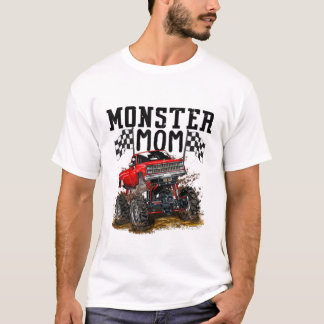Monster Trucks Mom for Birthday Kid mothers Day Vi T Shirt