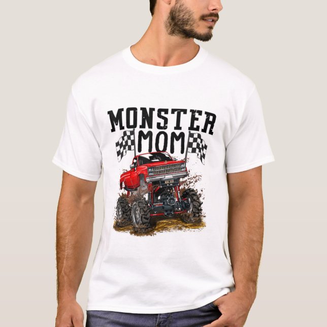 Monster Trucks Mom for Birthday Kid mothers Day Vi T Shirt (Framsida)
