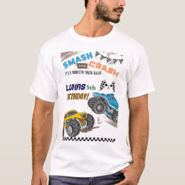 Monster Trucks Pojkfödelsedagsfest Föräldrar T Shirt