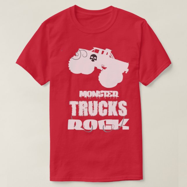 Monster Trucks Rock T T Shirt (Design framsida)
